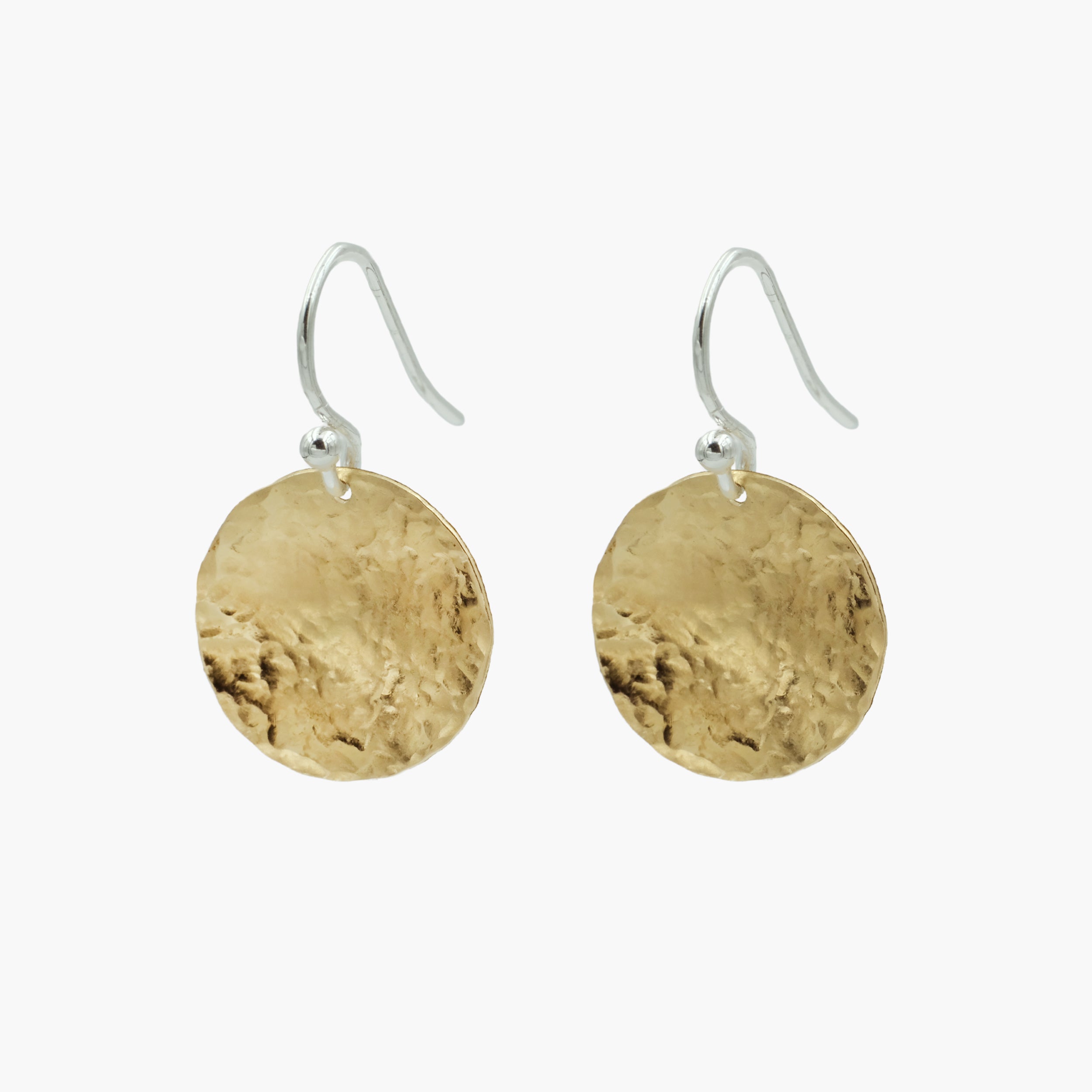 Hammered Disc Earrings-Harper Phinn Jewelry