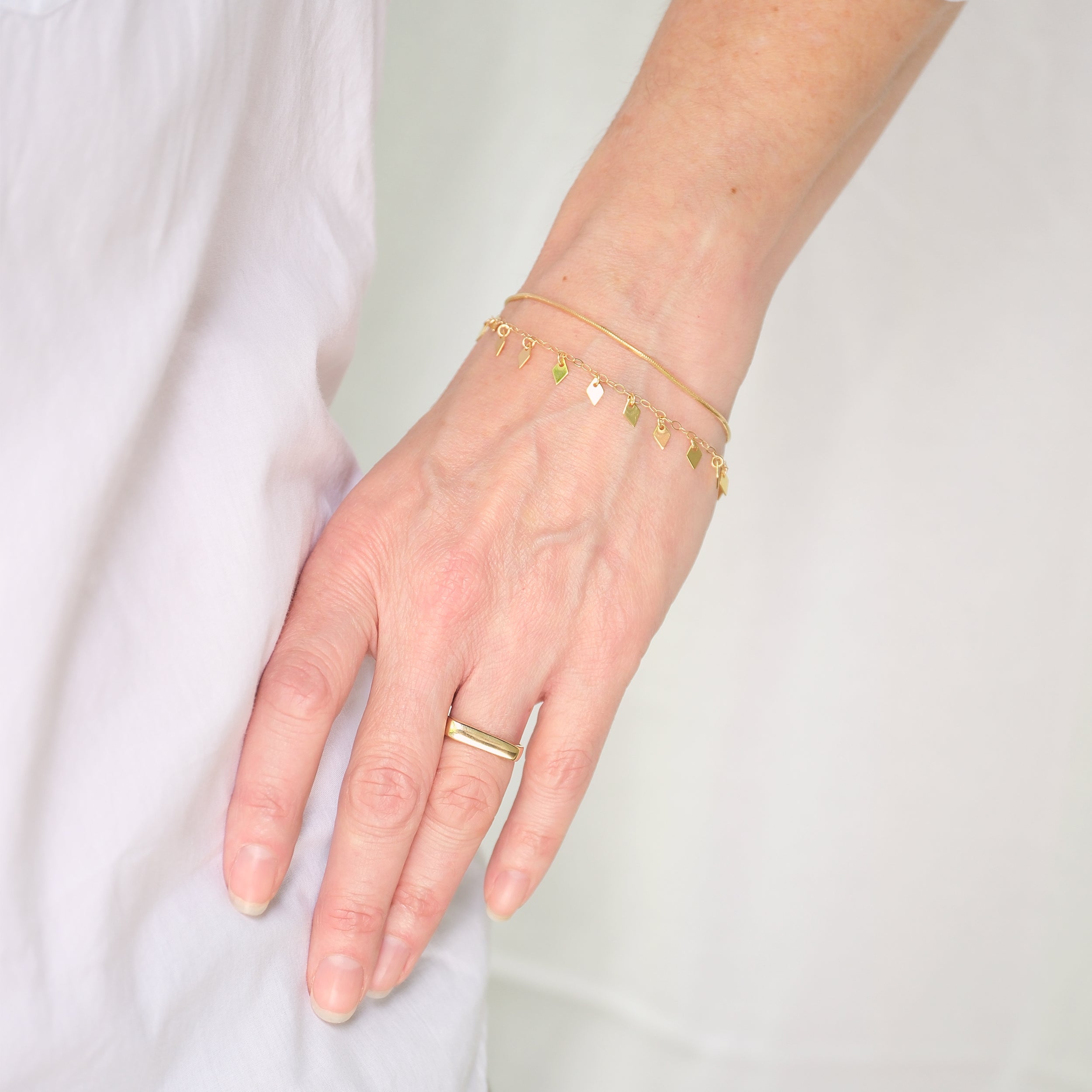 Diamond Shaped Dangle Bracelet-Harper Phinn Jewelry