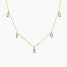 Petite aquamarine dangle necklace- Harper Phinn Jewelry
