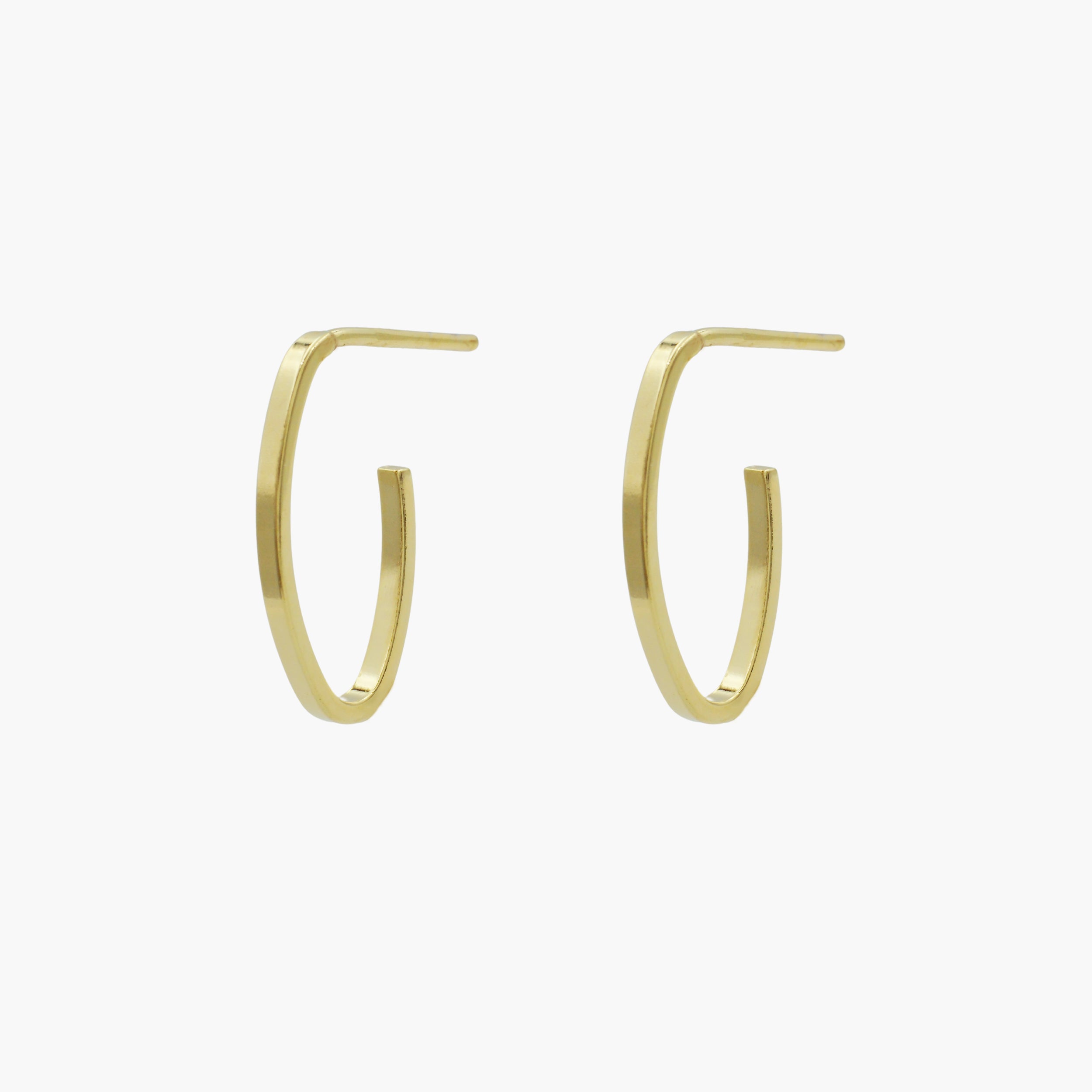 Elongated Oval Huggies-Harper Phinn Jewelry