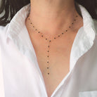 minimalist gold lariat necklace for layering