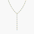 Gold and Enamel Lariat Necklace-Harper Phinn Jewelry