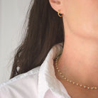 Dainty pearl and heart charm necklace
